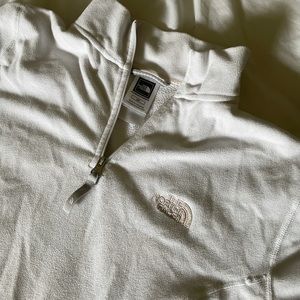 White, Northface Half zip